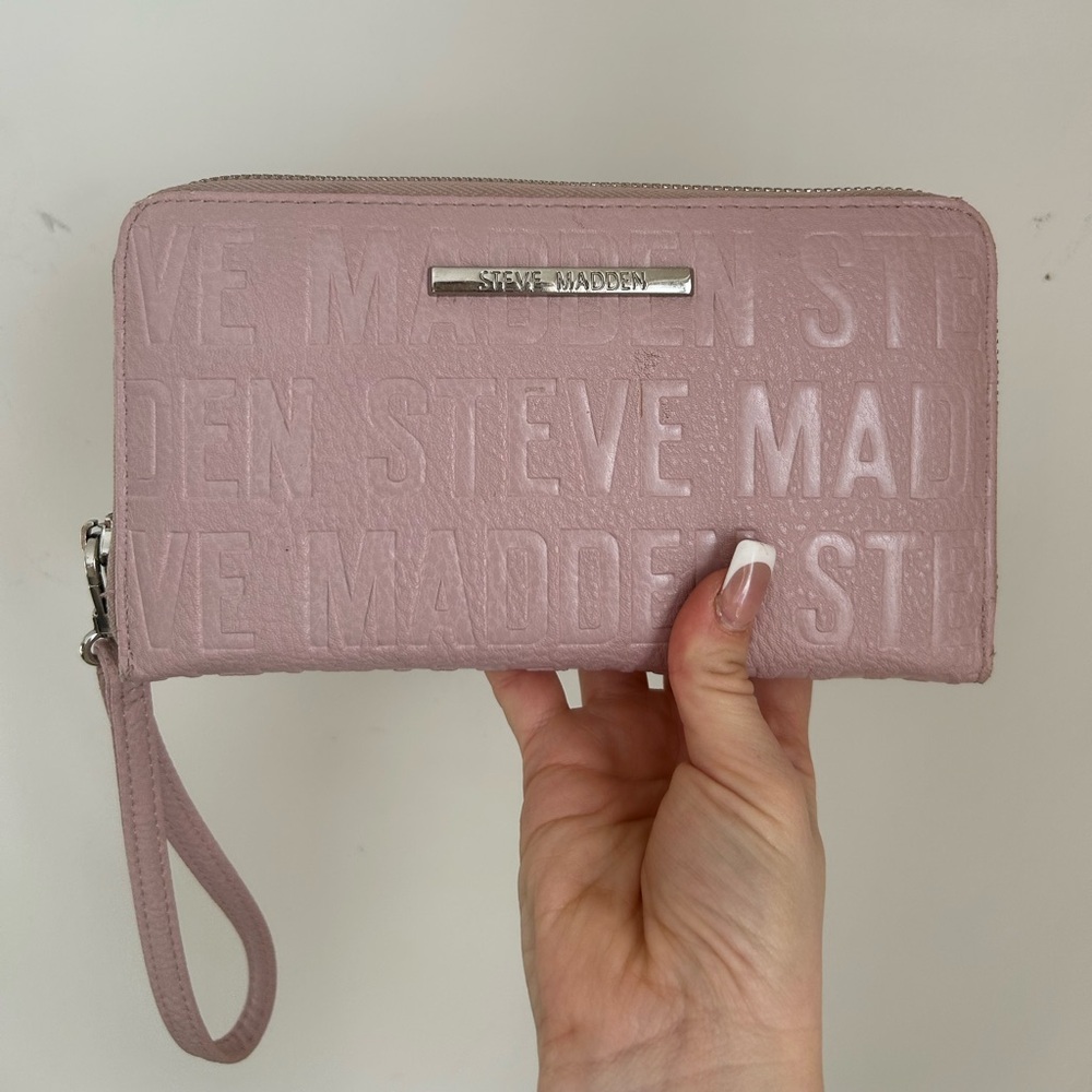 Steve Madden Blush Embossed Wristlet